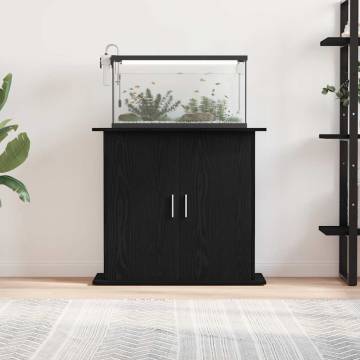 Aquarium Stand Black Oak 81x36x73 cm - Durable & Stylish