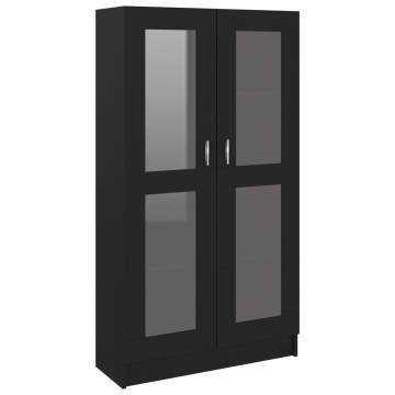 Vitrine Cabinet Black - 82.5x30.5x150 cm | Hipomarket