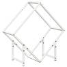 Stylish Firewood Rack White 60x25x60 cm - Cold-Rolled Steel