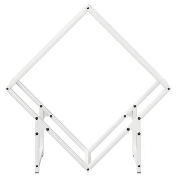 Stylish Firewood Rack White 60x25x60 cm - Cold-Rolled Steel