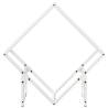 Stylish Firewood Rack White 60x25x60 cm - Cold-Rolled Steel