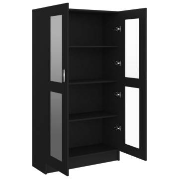 Vitrine Cabinet Black - 82.5x30.5x150 cm | Hipomarket