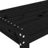 Garden Bench Black 110x38x45 cm - Solid Pine Wood