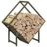 Firewood Rack Olive Green - Sturdy Cold-Rolled Steel | HipoMarket