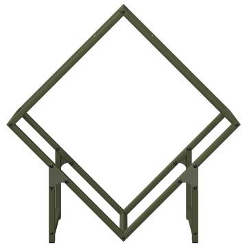 Firewood Rack Olive Green - Sturdy Cold-Rolled Steel | HipoMarket