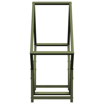 Firewood Rack Olive Green - Sturdy Cold-Rolled Steel | HipoMarket