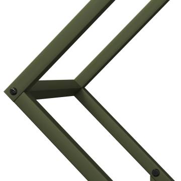 Firewood Rack Olive Green - Sturdy Cold-Rolled Steel | HipoMarket