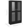 Vitrine Cabinet Black - 82.5x30.5x150 cm | Hipomarket