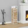  Firewood Rack White 25x25x100 cm Cold-rolled steel Size 25 x 25 x 100 cm Colour white 