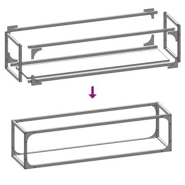 White Firewood Rack 25x25x100 cm - Sturdy Steel Storage