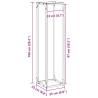 White Firewood Rack 25x25x100 cm - Sturdy Steel Storage