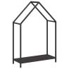 Firewood Rack Black 60x25x90 cm - Cold-Rolled Steel | HipoMarket