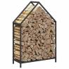 Firewood Rack Black 60x25x90 cm - Cold-Rolled Steel | HipoMarket