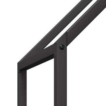 Firewood Rack Black 60x25x90 cm - Cold-Rolled Steel | HipoMarket