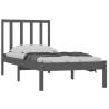 Grey Solid Wood Pine Bed Frame 90x190 cm - Stylish & Sturdy