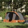  Camping Tent Cabin 4-Person Grey and Orange Waterproof Colour grey and orange Size 298 x 158 x 132 cm Number of 1 Number of Doors 