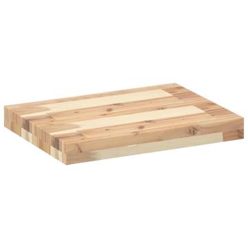 Floating Shelves - 2 pcs Untreated Solid Wood Acacia | HipoMarket