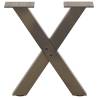 X-Shaped Coffee Table Legs - Durable Natural Steel - 2 pcs