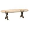 X-Shaped Coffee Table Legs - Durable Natural Steel - 2 pcs