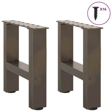 Coffee Table Legs Natural Steel - 30x(30-31) cm | Hipo Market