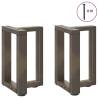 Stylish T-Shaped Coffee Table Legs - Natural Steel 28x25cm