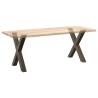 X-Shaped Dining Table Legs - Natural Steel (2 pcs) | HipoMarket