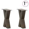 X-Shaped Coffee Table Legs - Natural Steel (2 pcs) | HipoMarket