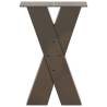 X-Shaped Coffee Table Legs - Natural Steel (2 pcs) | HipoMarket