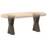 X-Shaped Coffee Table Legs - Natural Steel (2 pcs) | HipoMarket