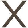 X-Shaped Dining Table Legs - 3 pcs Natural Steel 80x(72-73) cm