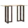 Bar Table Legs T-Shaped - 2 pcs Natural Steel | Hipomarket