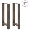 Coffee Table Legs Natural Steel - 50x(90-91) cm | Hipomarket UK