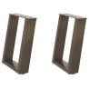 U-Shaped Coffee Table Legs - Natural Steel 38x(42-43) cm