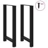 Black Coffee Table Legs - 2 pcs Steel 60x(100-101) cm | HipoMarket