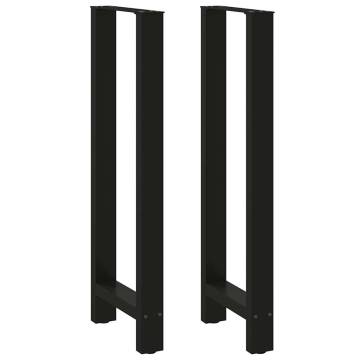 Black Coffee Table Legs - 2 pcs 50x(110-111) cm Steel