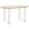 Stylish U-Shaped Coffee Table Legs - White Steel Set of 2