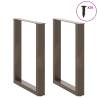 U-Shaped Coffee Table Legs - Natural Steel | HipoMarket