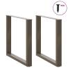 U-Shaped Coffee Table Legs - Natural Steel | HipoMarket