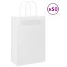  Paper Bags 50 pcs with Handles White 21x11x31 cm Colour white Size 22 x 11 x 31 cm Quantity in Package 50 