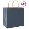  Paper Bags 50 pcs with Handles Blue 26x17x25 cm Colour blue Size 26 x 17 x 25 cm Quantity in Package 50 