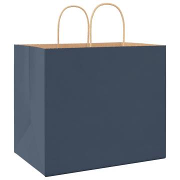 Buy Blue Paper Bags 50 pcs with Handles - Eco-Friendly & Durable