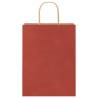 Red Paper Bags with Handles - 250 pcs | Sustainable & Durable