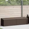 Garden Storage Box Brown 220x50x58 cm - Durable Poly Rattan