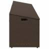 Garden Storage Box Brown 220x50x58 cm - Durable Poly Rattan