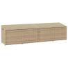  Garden Storage Box Beige 220x50x58 cm Poly Rattan Colour beige Size 220 x 50 x 58 cm 