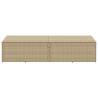 Garden Storage Box Beige 220x50x58 cm | Durable Poly Rattan