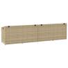 Garden Storage Box Beige 220x50x58 cm | Durable Poly Rattan