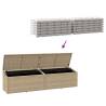 Garden Storage Box Beige 220x50x58 cm | Durable Poly Rattan