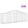 Arched Gabion Baskets - 30 pcs Galvanised Iron 200x30x6080 cm