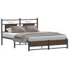  Bed Frame without Mattress Brown Oak 137x190 cm Engineered Wood Colour brown oak Size 137 x 190 cm Model with headboard & dual low footboard 